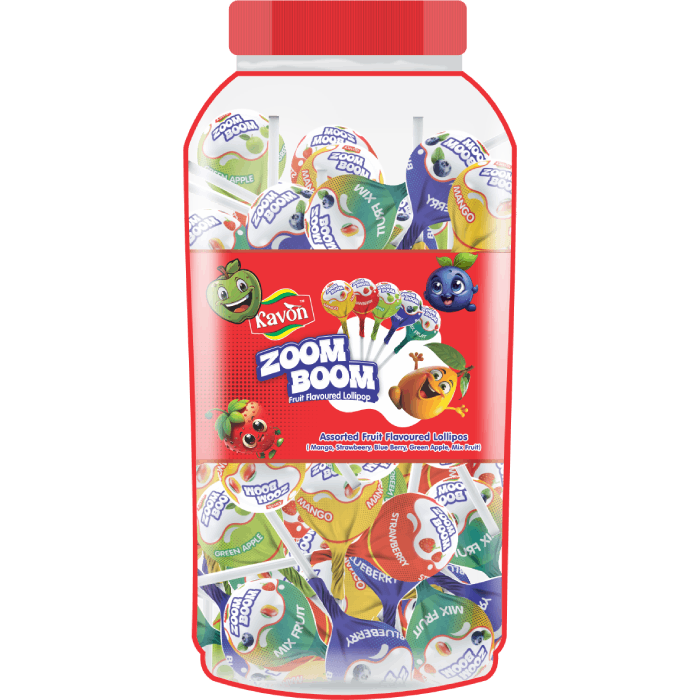 Zoom Boom Fruit Flavoured lollipops Laptop