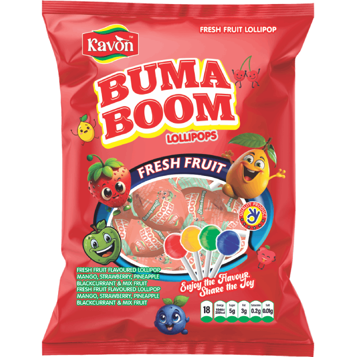 Buma Boom Strawberry Lollipops